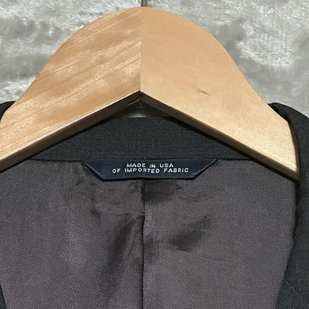 Vintage Brooks Brothers BrooksEase Blazer Mens Size 43L Gray Sport Coat Wool USA